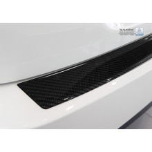 Накладка на задний бампер (карбон, black) BMW 5 F10 (2010-2017)